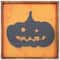 15.75" Black Jack O Lantern Silhouette Halloween Wall Hanging